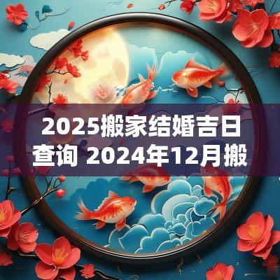2025搬家结婚吉日查询 2025年12月搬家结婚吉日一览表