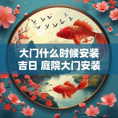 大门什么时候安装吉日 庭院大门安装吉日