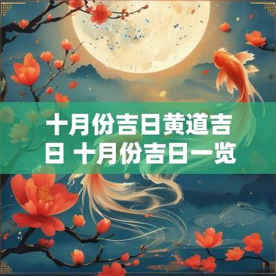 十月份吉日黄道吉日 十月份吉日一览表
