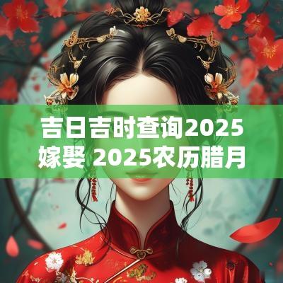 吉日吉时查询2025嫁娶 2025农历腊月嫁娶吉日