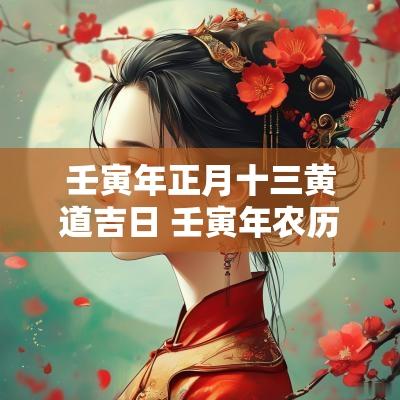 壬寅年正月十三黄道吉日 壬寅年农历三月十五日吉日