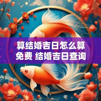 算结婚吉日怎么算免费 结婚吉日查询男女怎么查