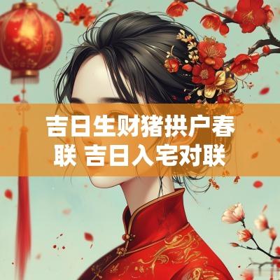 吉日生财猪拱户春联 吉日入宅对联