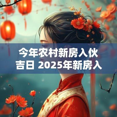 今年农村新房入伙吉日 2025年新房入伙的吉日