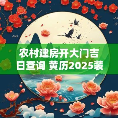 农村建房开大门吉日查询 黄历2025装大门吉日