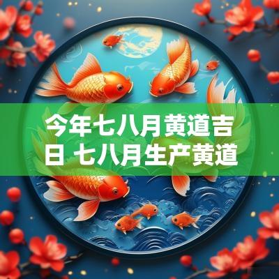 今年七八月黄道吉日 七八月生产黄道吉日