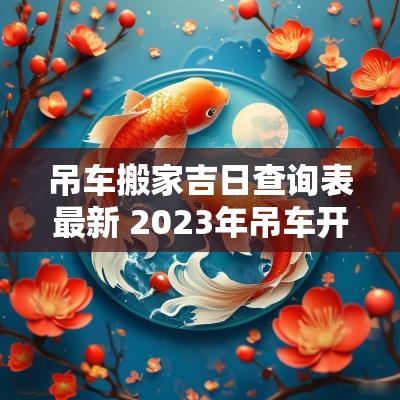 吊车搬家吉日查询表最新 2025年吊车开工吉日
