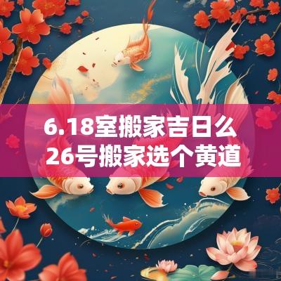 6.18室搬家吉日么 26号搬家选个黄道吉日