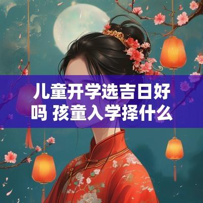 儿童开学选吉日好吗 孩童入学择什么吉日