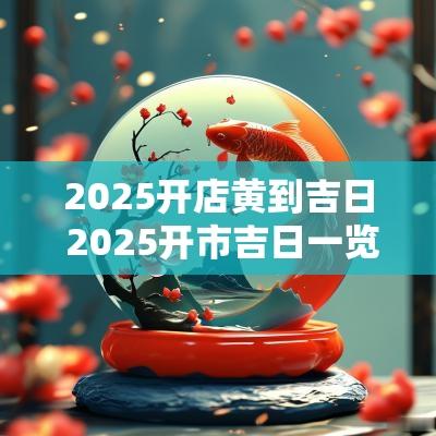 2025开店黄到吉日 2025开市吉日一览