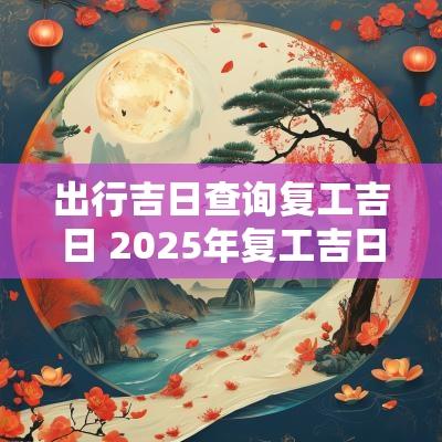 出行吉日查询复工吉日 2025年复工吉日