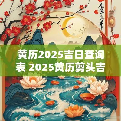 黄历2025吉日查询表 2025黄历剪头吉日查询
