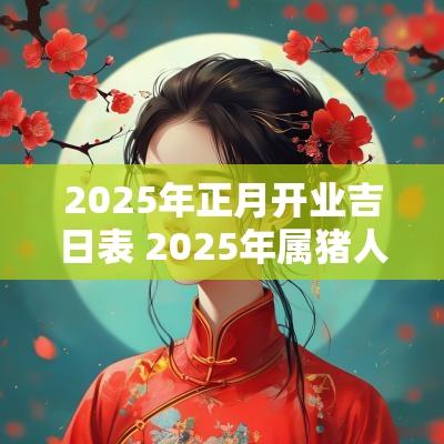 2025年正月开业吉日表 2025年属猪人开业吉日
