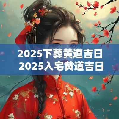 2025下葬黄道吉日 2025入宅黄道吉日