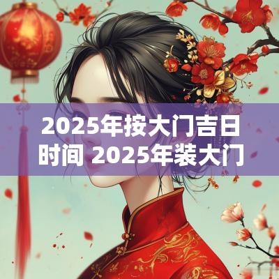 2025年按大门吉日时间 2025年装大门吉日
