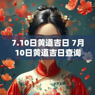 7.10日黄道吉日 7月10日黄道吉日查询