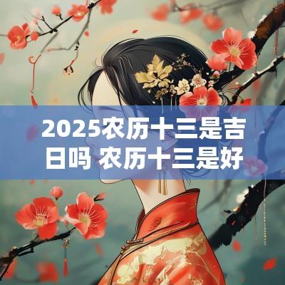 2025农历十三是吉日吗 农历十三是好吉日吗
