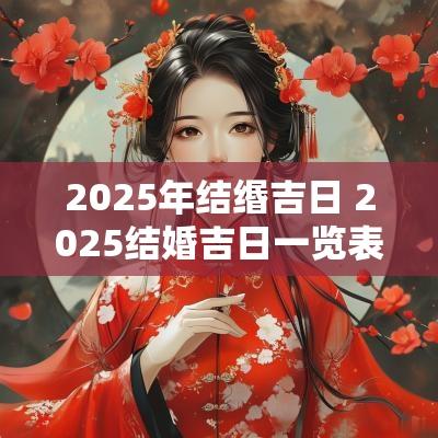 2025年结缗吉日 2025结婚吉日一览表