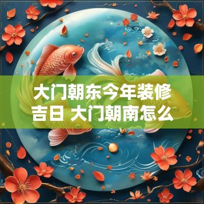 大门朝东今年装修吉日 大门朝南怎么装修