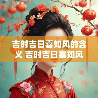 吉时吉日喜如风的含义 吉时吉日喜如风下一句是什么