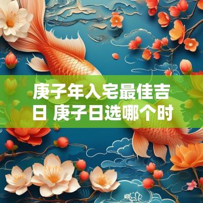 庚子年入宅最佳吉日 庚子日选哪个时辰入宅