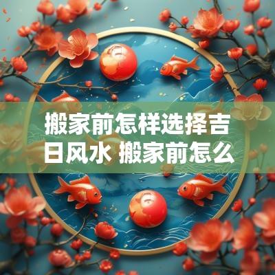 搬家前怎样选择吉日风水 搬家前怎么选吉日