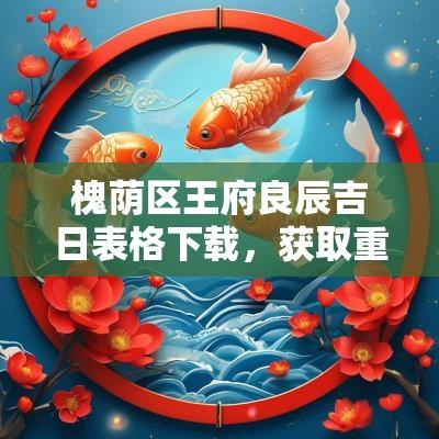 槐荫区王府良辰吉日表格下载，获取重要日子的推荐