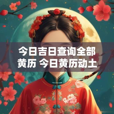今日吉日查询全部黄历 今日黄历动土吉日