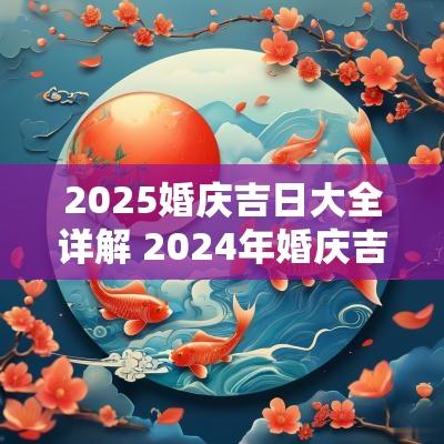2025婚庆吉日大全详解 2025年婚庆吉日查询一览表