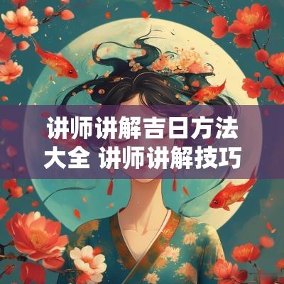 讲师讲解吉日方法大全 讲师讲解技巧