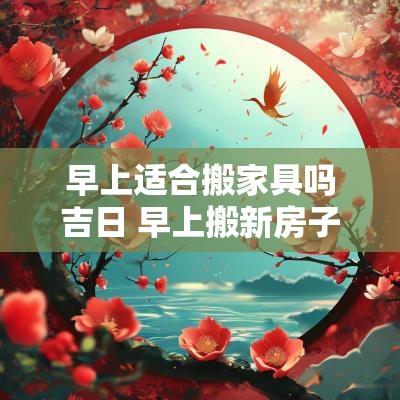 早上适合搬家具吗吉日 早上搬新房子要几点