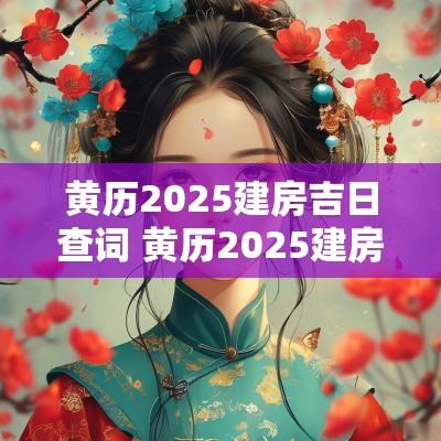 黄历2025建房吉日查词 黄历2025建房吉日查询