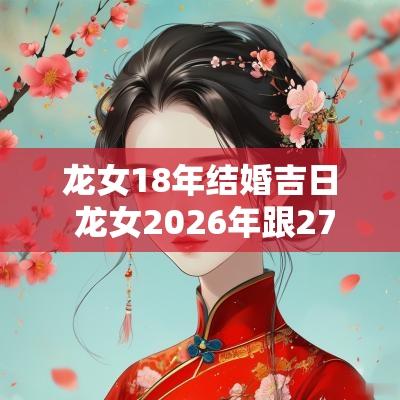 龙女18年结婚吉日 龙女2026年跟27年哪年结婚好呢