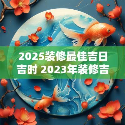 2025装修最佳吉日吉时 2025年装修吉日时间一览表