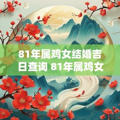 81年属鸡女结婚吉日查询 81年属鸡女结婚吉日