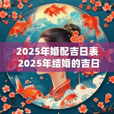 2025年婚配吉日表 2025年结婚的吉日怎么选