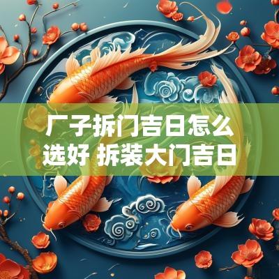 厂子拆门吉日怎么选好 拆装大门吉日2025年
