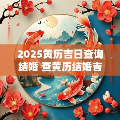 2025黄历吉日查询结婚 查黄历结婚吉日2025