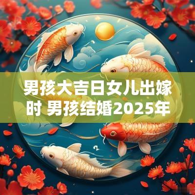 男孩大吉日女儿出嫁时 男孩结婚2025年大吉日