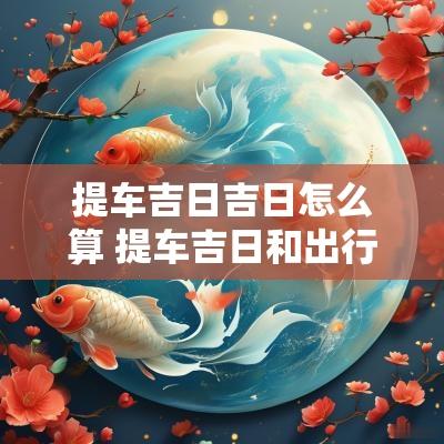 提车吉日吉日怎么算 提车吉日和出行吉日