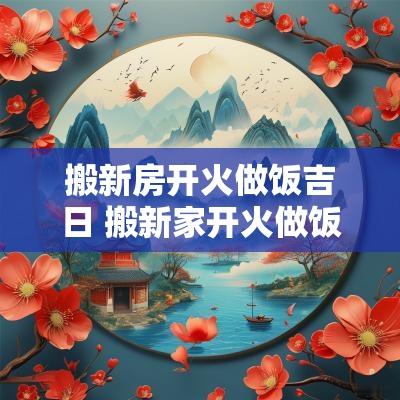 搬新房开火做饭吉日 搬新家开火做饭哪个日子最好