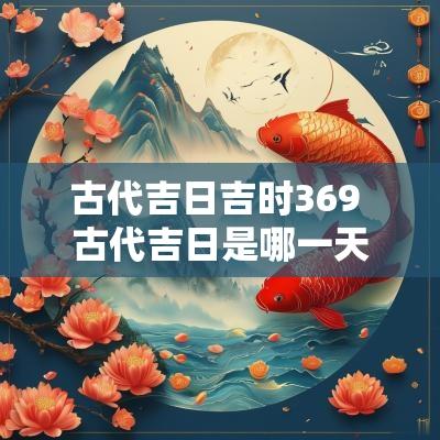 古代吉日吉时369 古代吉日是哪一天