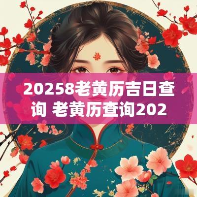 20258老黄历吉日查询 老黄历查询2025吉日