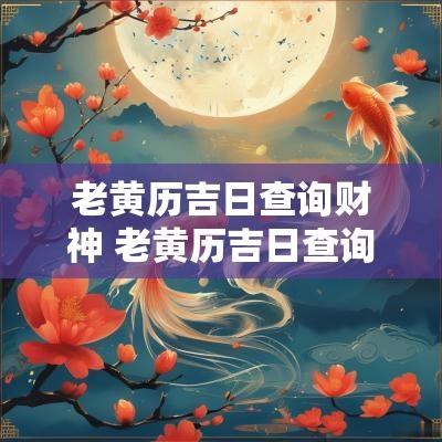 老黄历吉日查询财神 老黄历吉日查询财神方位