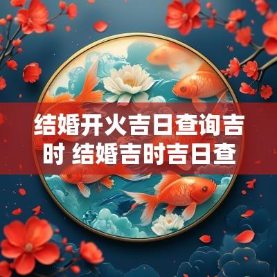 结婚开火吉日查询吉时 结婚吉时吉日查询
