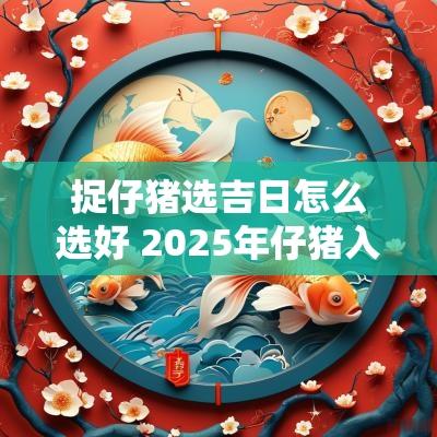 捉仔猪选吉日怎么选好 2025年仔猪入栏吉日