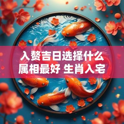 入赘吉日选择什么属相最好 生肖入宅怎么选吉日