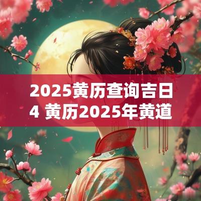 2025黄历查询吉日4 黄历2025年黄道吉日查询表