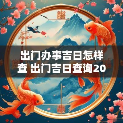 出门办事吉日怎样查 出门吉日查询2025年