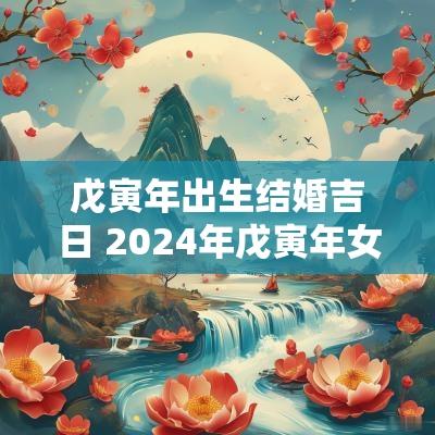 戊寅年出生结婚吉日 2025年戊寅年女结婚吉日
